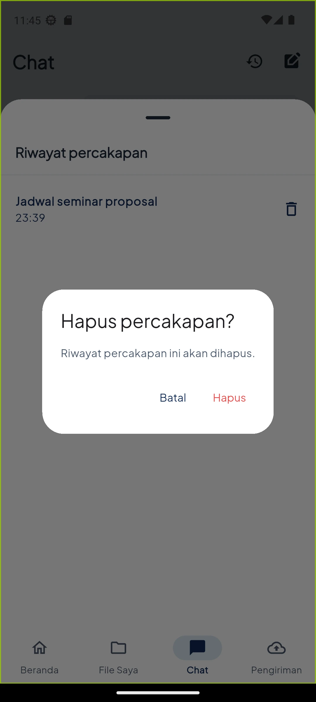 Search from what you remember — Delete conversation